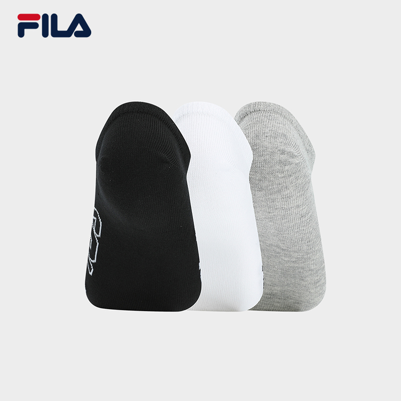 FILA 斐乐官方男袜浅口袜套装2025夏季新款船袜舒适休闲袜子3双装 - 图1
