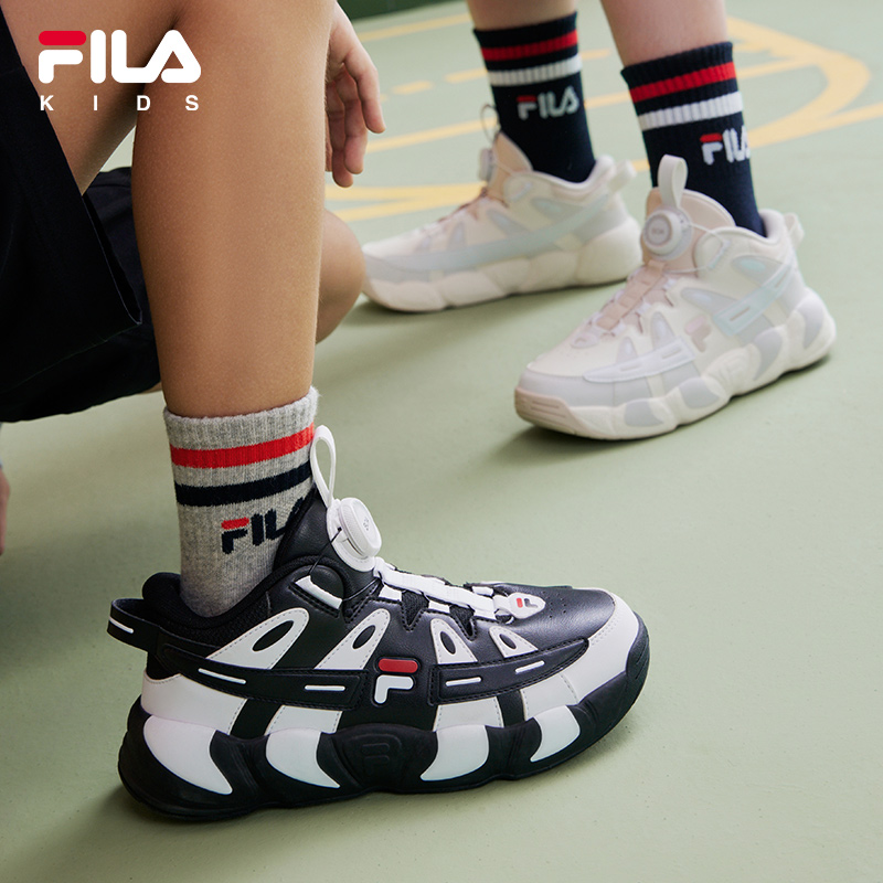 FILA KIDS斐乐童鞋儿童篮球鞋2024春季新款男女大童旋钮BOA防滑鞋-图2