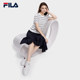 FILA Fila official women's short-sleeved knitted sweater 2023 summer new casual loose striped knitted sweater