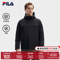 FILA Filatte official mens cotton clothing 2024 spring new minimalist new snow cotton warm and casual even hat jacket