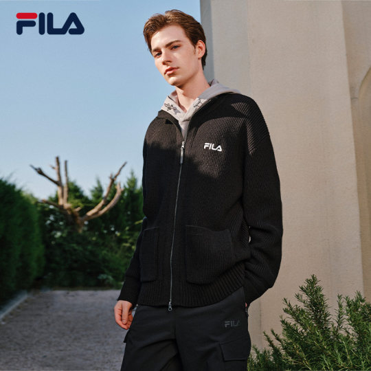 FILA official couple sweater knitted sweater for men