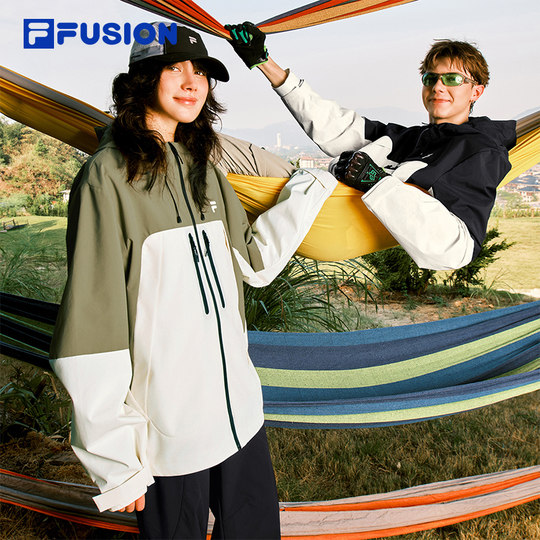 FILA FUSION斐乐潮牌情侣三合一摇粒绒外套2025冬新款羽绒服上衣