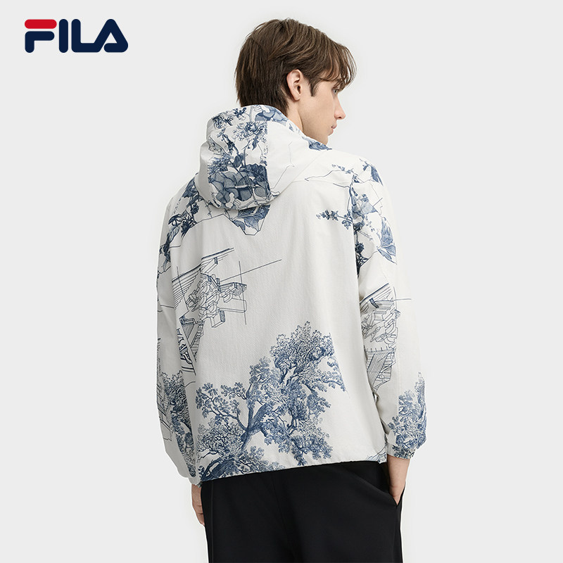 FILA 斐乐官方男士梭织外套2025秋新款时尚宽松熊猫印花连帽上衣,淘宝优惠券,粉丝福利购,淘宝优惠卷