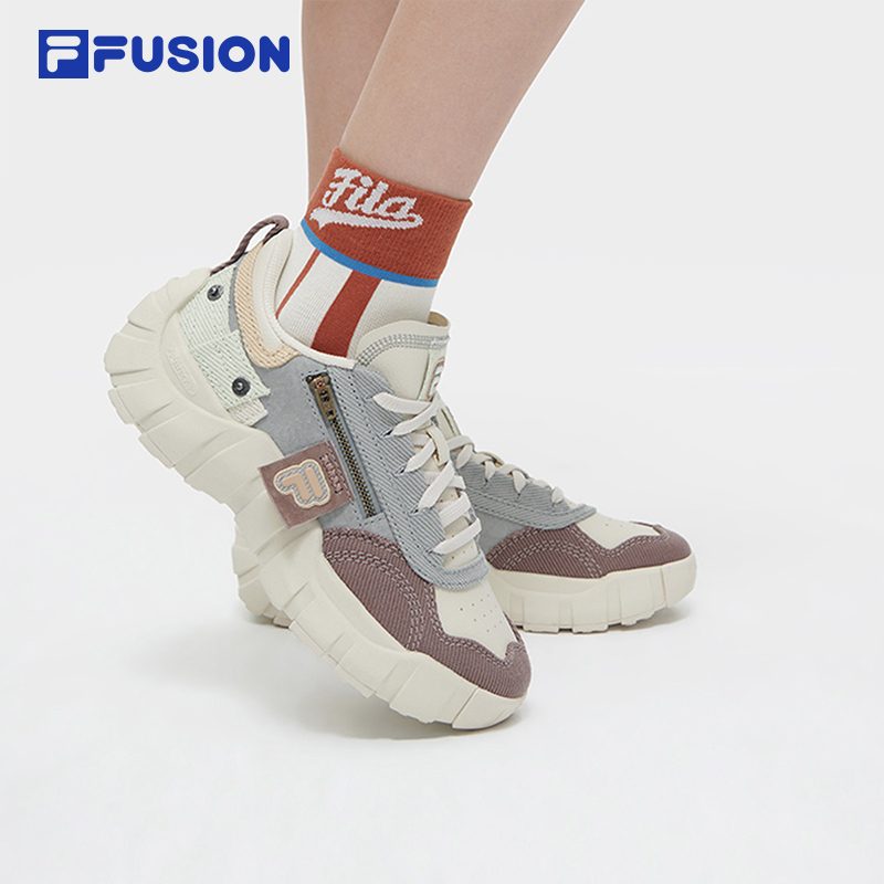 FILA FUSION斐乐潮牌女鞋老爹鞋脊骨鞋2024春季新款休闲鞋运动鞋