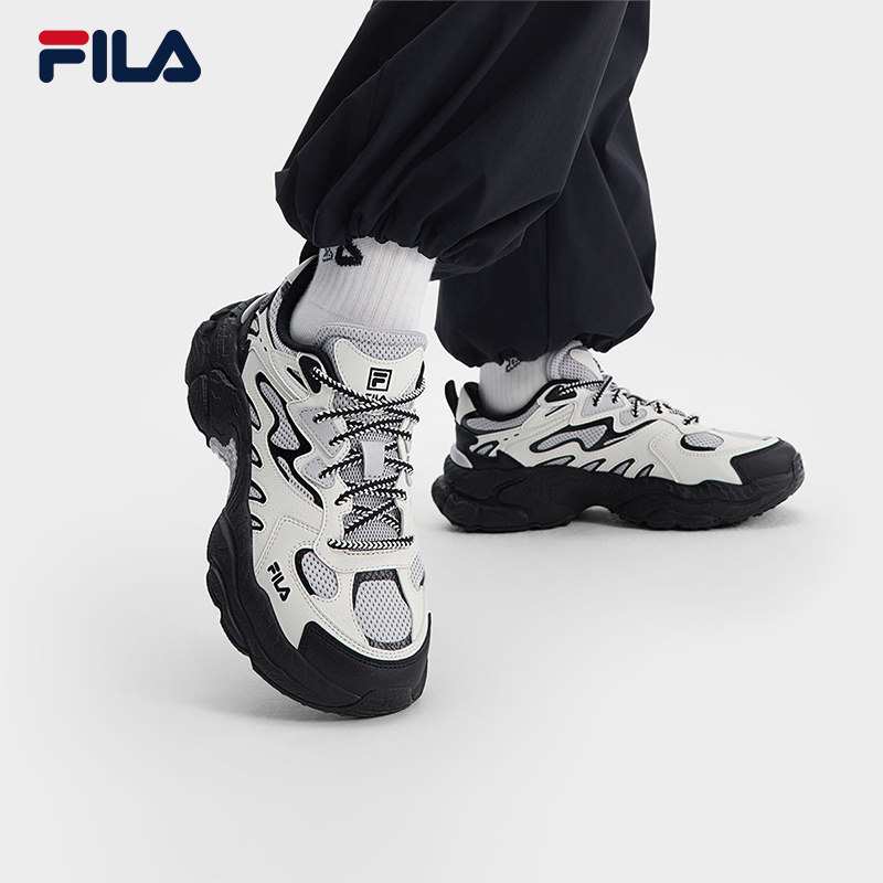 蕨草鞋|女鞋FILA 斐乐老爹鞋运动鞋夏季透气鞋子厚底黑色休闲鞋