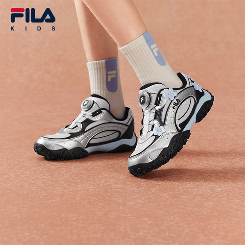 FILA KIDS斐乐德训鞋儿童复古跑鞋2026新款女大童旋钮薄底运动鞋 - 图1