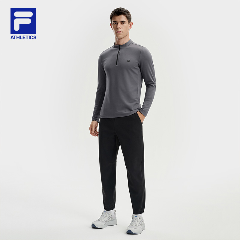 FILA 斐乐官方男士针织长裤2025冬季新款跑步健身运动基础灵动裤 - 图2