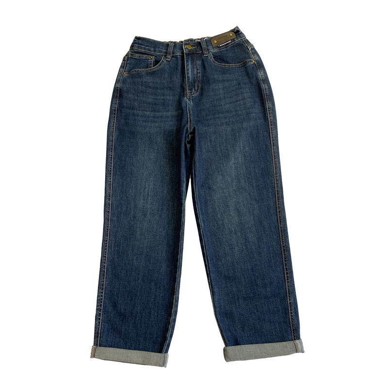 COCO微胖大码牛仔裤女胖mm阔腿裤2025新款直筒裤宽松高腰显瘦裤子 - 图3