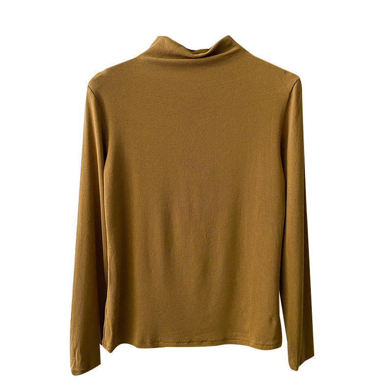 莫代尔打底衫女内搭早秋2025新款半高领白色长袖t恤中领薄款上衣,淘宝优惠券,粉丝福利购,淘宝优惠卷