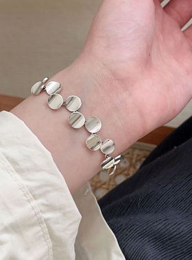 S925纯银时髦不规则高级感手链