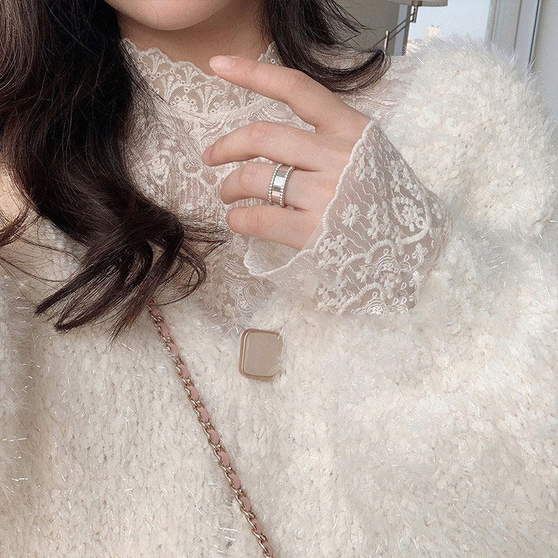 法式赫本风设计感小众早秋季蕾丝衫 veela蕾丝衫/雪纺衫