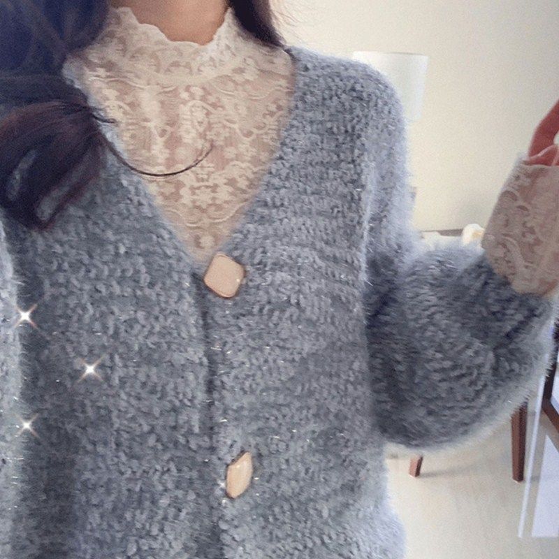 法式赫本风设计感小众早秋季蕾丝衫 veela蕾丝衫/雪纺衫