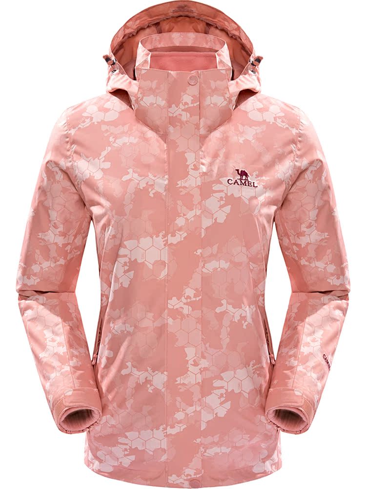 【非卖品】户外女款冲锋衣三合一可拆卸防风防水外套加绒加厚冲锋 - 图3