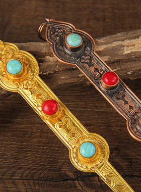 香道工具火供烟供勺藏密金刚勺铜合金火供勺三角薰香用品包邮