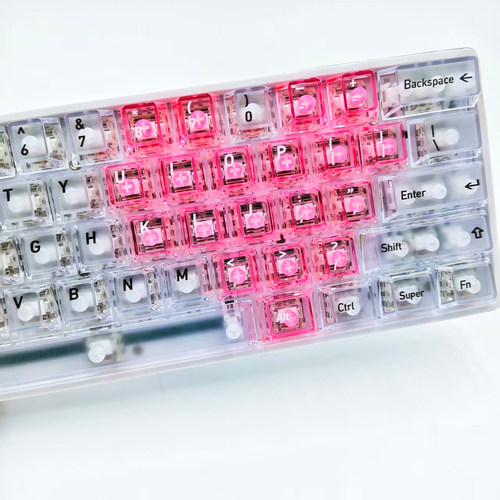 冰晶透PC原厂增补11键爱心键帽透光适配迈从ace68wooting小蜜蜂 - 图0