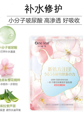 一叶子美白补水面膜提亮肤色