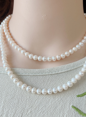 天然淡水珍珠项链妈妈生日礼物