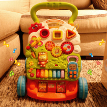 Uleen baby walkway trolley trolley toy baby boy anti-side walkover walkway car 6 7-18 months 1 year old