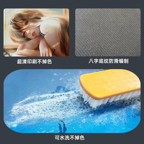 哆啦a梦超大号鼠标垫ins简约卡通动漫女生键盘电脑办公桌面垫定制 - 图1