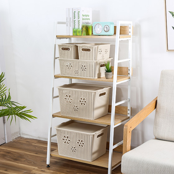 Imitation rattan hollow storage box plastic sundry storage box