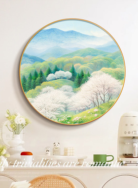 治愈系风景餐厅客厅原木风装饰画