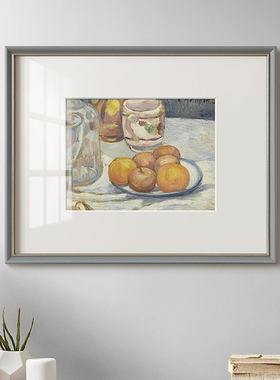 法式艺术餐厅背景墙装饰画北欧墙面壁画欧式复古静物水果花瓶挂画