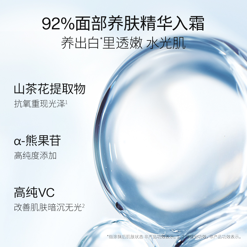 inn素颜霜面部身体均可用提亮vc熊果苷滋润不假白不卡沐浴露可卸 - 图1