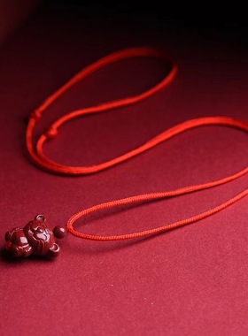 正品朱砂生肖吊坠本命年龙蛇马高含量紫金砂项链工厂家直发