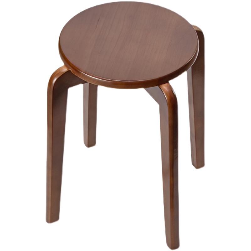 实木圆凳子家用客厅板凳餐桌凳原木餐桌凳木头凳子餐厅可叠放凳子 - 图3