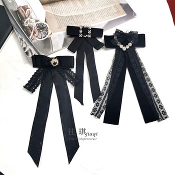 ແຟຊັ່ນ brooch versatile lace bow tie students shirt collar floral suit dress pin collar accessories for women