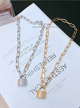 复古蝴蝶结锁骨链金币韩版项链女