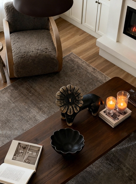 自然艺术鬃毛如花尘世灵兽守护精神角落女生房间卧室床头柜小摆件