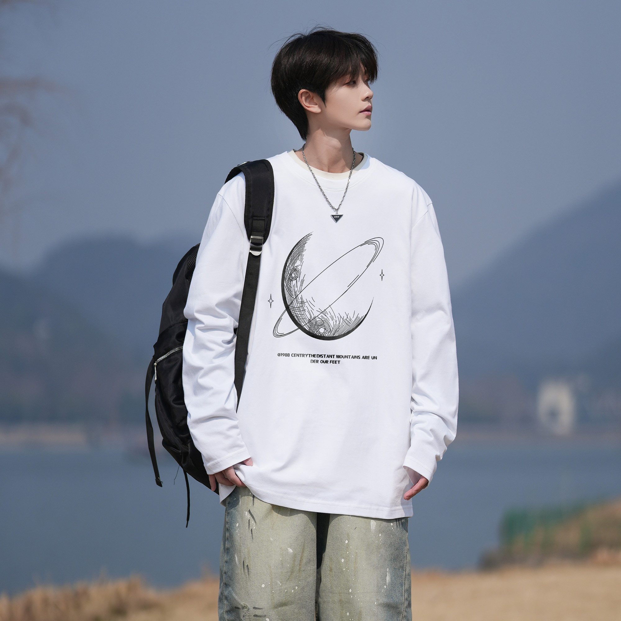 胖胖哥美式环绕星球圆领卫衣男春季高街大码宽松纯棉运动长袖上衣,淘宝优惠券,粉丝福利购,淘宝优惠卷