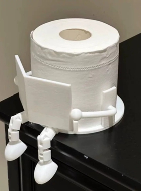 卫生纸架阅读搭子厕所卷筒卫生纸架3D打印创意纸巾收纳化妆室桌面