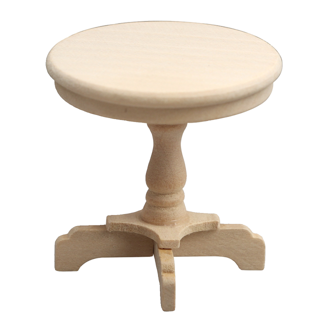 DOLLHOUSE doll house mini furniture coffee table white small round table coffee mahogany walnut color round table