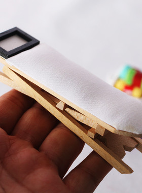 Dollhouse娃娃屋迷你熨斗台烫衣台毛线缝纫静物微缩木质家具模型