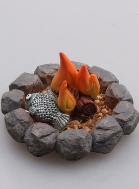 树脂露营烧烤篝火堆桌面