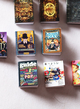 迷你娃娃屋彩色书本杂志袖珍