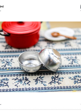 铁皮仿真迷你碗微缩模型可盛东西