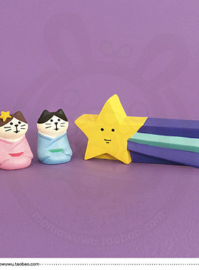 星星日式风卡通宇宙火箭礼物摆件