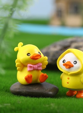 PVC卡通桌面微景观音乐会小黄鸭