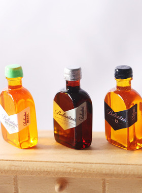 diy威士忌洋酒瓶微缩食玩娃娃屋