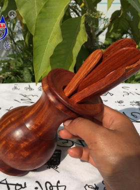 缘创艺红木天然大果紫檀原木茶具