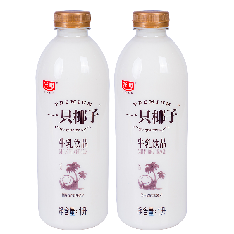 光明一只椰子1L大桶装椰子汁牛乳饮品低温风味饮料-图3