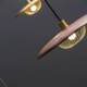 Italian minimalist flying saucer restaurant lamp designer creative walnut Japanese light luxury single-head dining table bar small chandelier