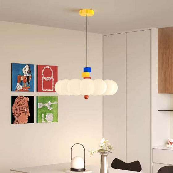 Beautiful Bedroom Lamp Memphis Style Colorful Cloud New Ceiling Lamp Children's Room Creative Cartoon Bubble Lamp