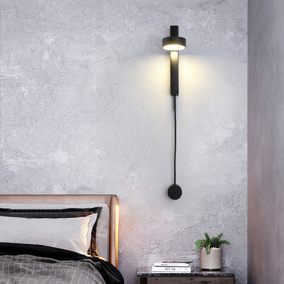 Designer creative personality rotating LED wall lamp Nordic simple modern hotel corridor bedroom bedside reading lamp