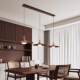 Walnut color restaurant chandelier in antique style iron art