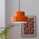 Nordic vintag mid-century style orange restaurant chandelier creative dining room Japanese orange dining table Bauhaus chandelier