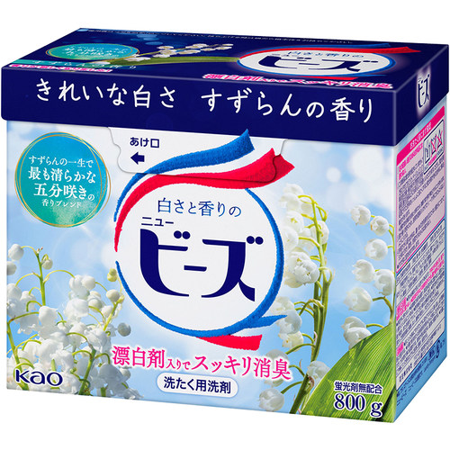 日本原装进口花王护色净白洗衣粉800g除菌清爽无荧光剂无磷铃兰香 - 图3